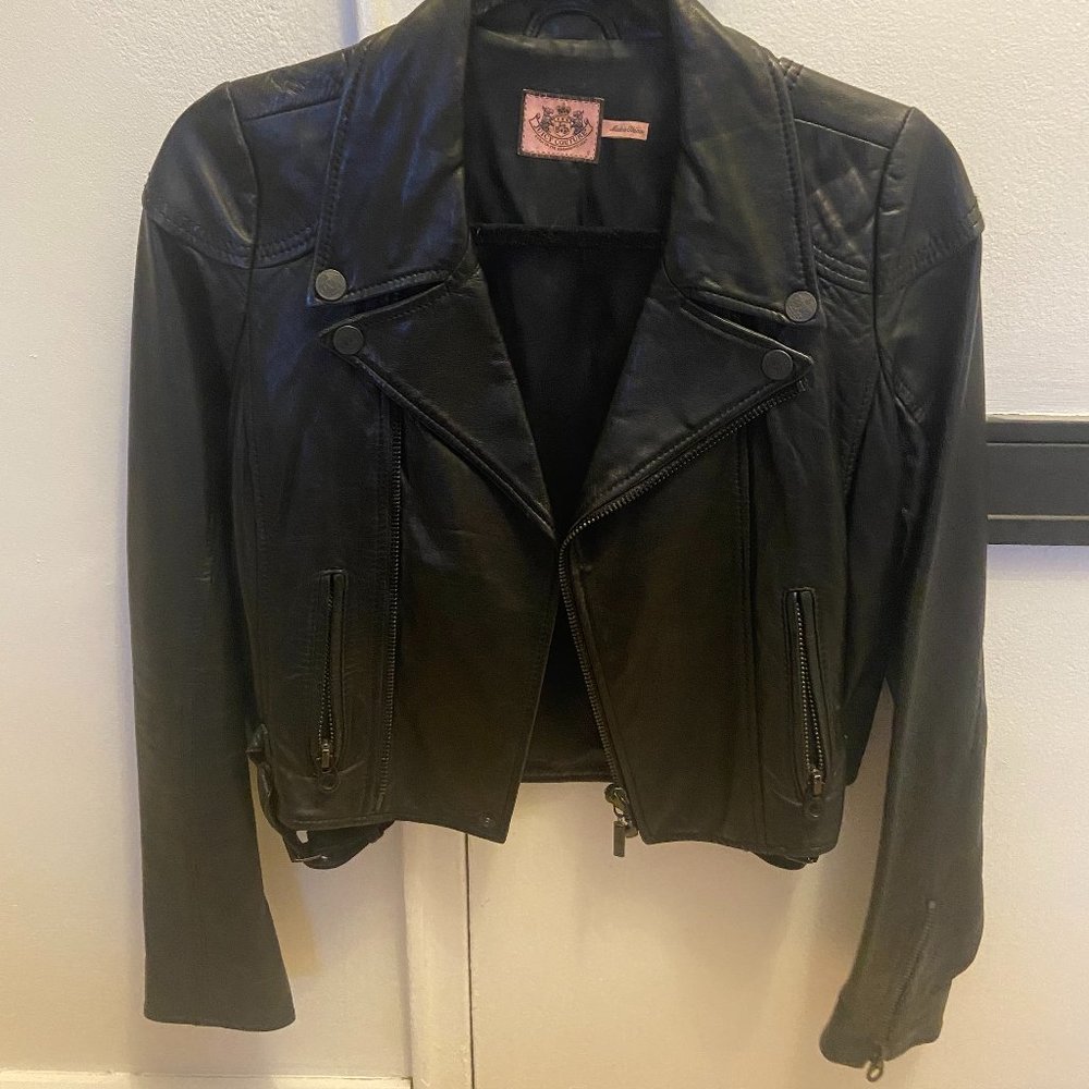 Juicy Couture Leather Motorcycle Jacket